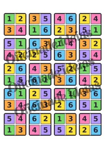 Atividades matemática, números e quantidades, atenção — amostra 2: Jogo pedagógico para trabalhar números, quantidades,…