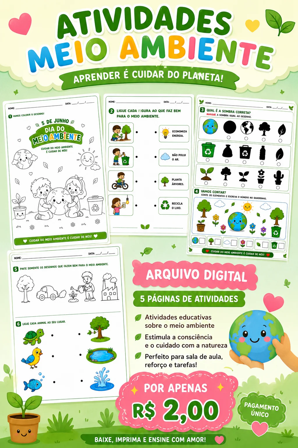 Atividades meio ambiente — capa do material