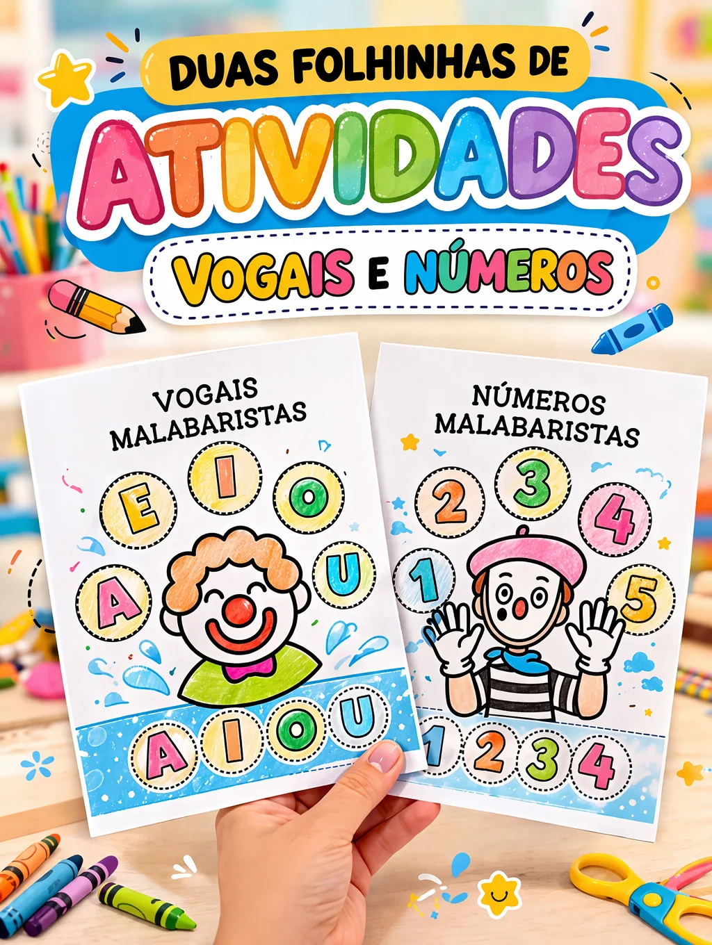 Atividades Números e Vogais – Educação Infantil — capa do material