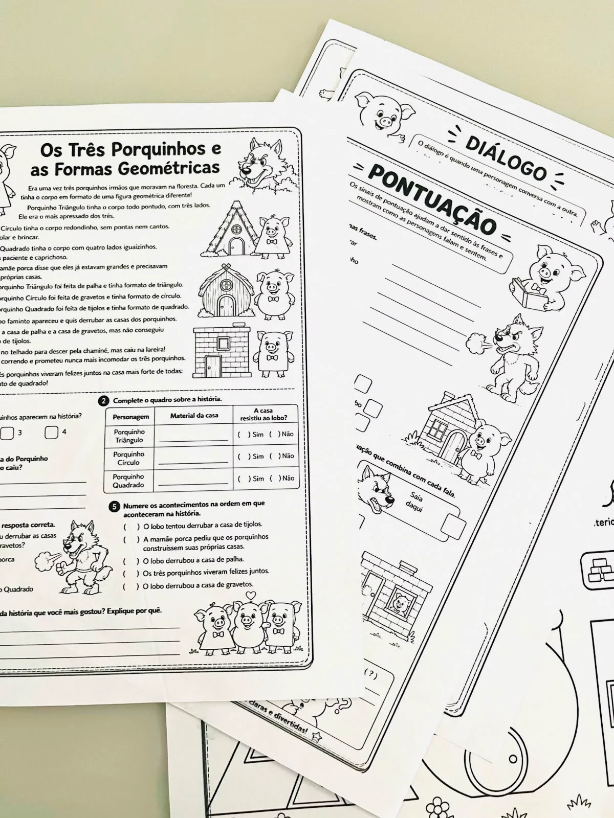 ATIVIDADES "OS 3 PORQUINHOS E AS FORMAS GEOMÉTRICAS" — amostra 6: 📚✏️ Menos tempo planejando e mais tempo encantando seus…