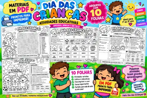 ATIVIDADES PARA A SEMANA DO DIA DAS CRIANÇAS - ENSINO FUNDAMENTAL — amostra 1: Trabalhar o Dia das Crianças em sala de aula…