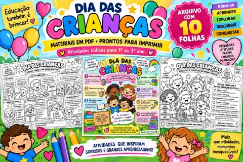 ATIVIDADES PARA A SEMANA DO DIA DAS CRIANÇAS - ENSINO FUNDAMENTAL — amostra 3: Trabalhar o Dia das Crianças em sala de aula…
