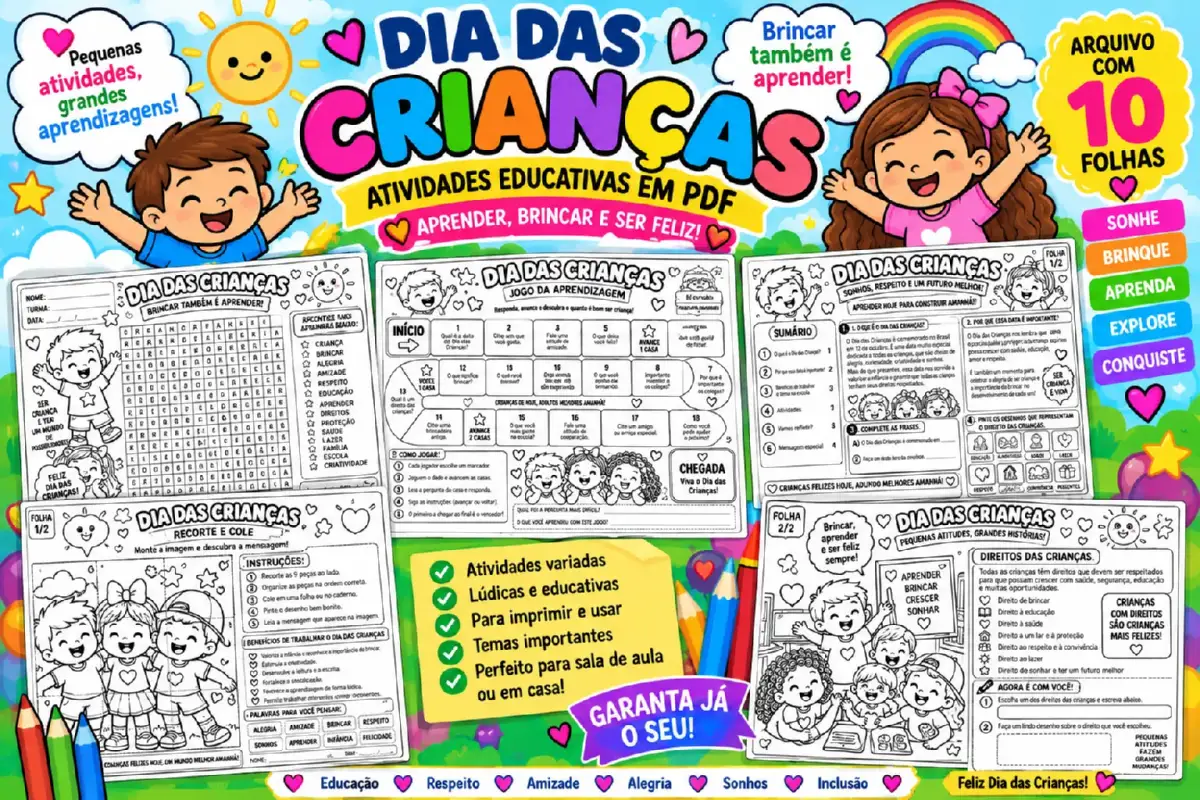 ATIVIDADES PARA A SEMANA DO DIA DAS CRIANÇAS - ENSINO FUNDAMENTAL — Matemática para 3º ano: Trabalhar o Dia das Crianças em…