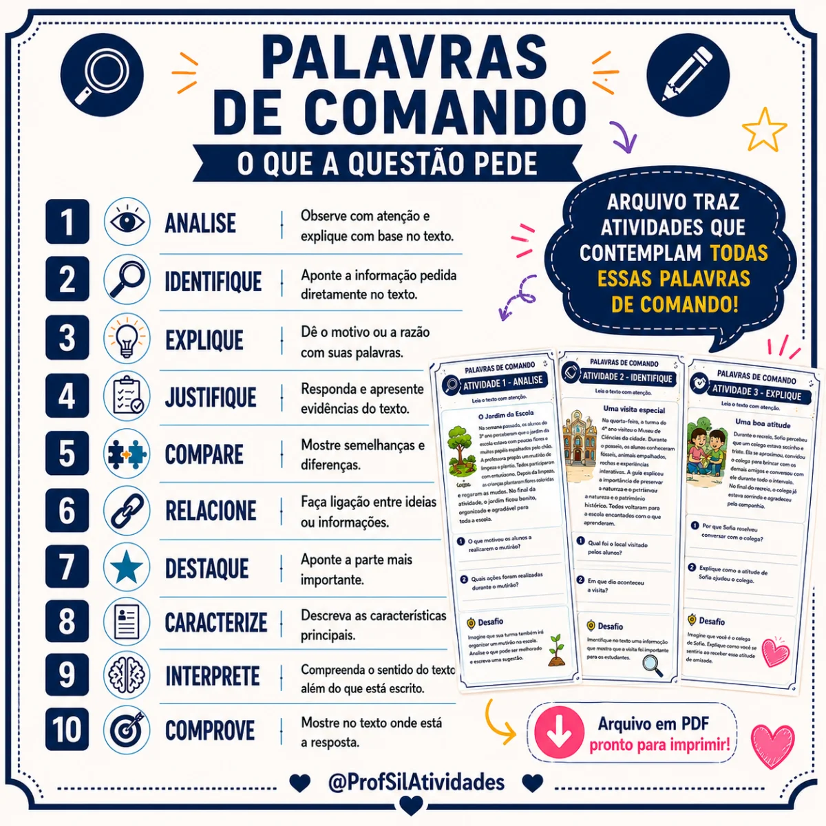 Atividades para Desenvolver a Interpretação — amostra 5: A proposta trabalha comandos que direcionam o aluno na construção…