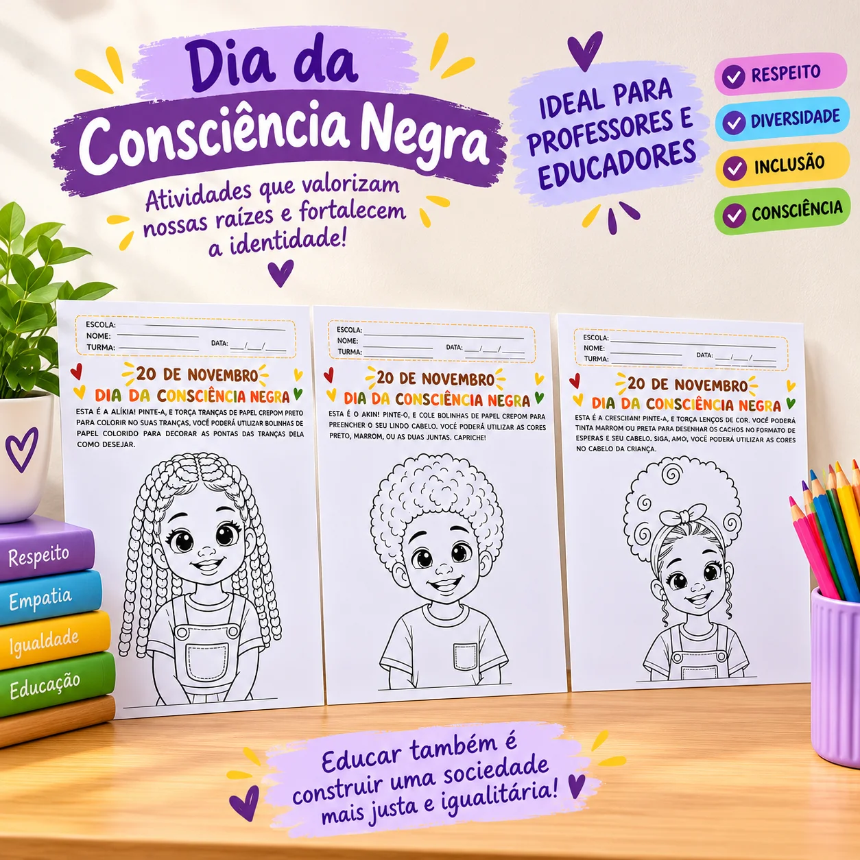 Atividades para o Dia da Consciência Negra - Educação Infantil — Alfabetização para Educação Infantil: Atividades…
