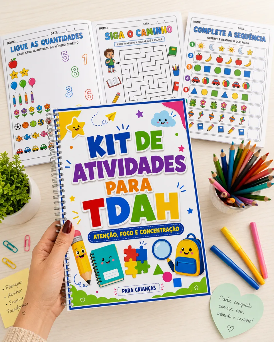 Atividades para TDAH - Atenção, FOCO e Concentração — amostra 1: Transforme o momento de aprendizagem em uma experiência…