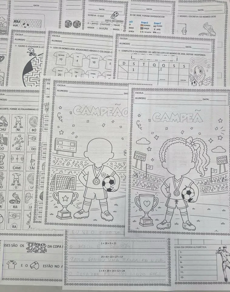 ⚽🏆 Atividades, Passatempo e Brincadeiras Copa do Mundo ⚽🏆 — amostra 1: A emoção dos estádios vai invadir a sala de aula e…