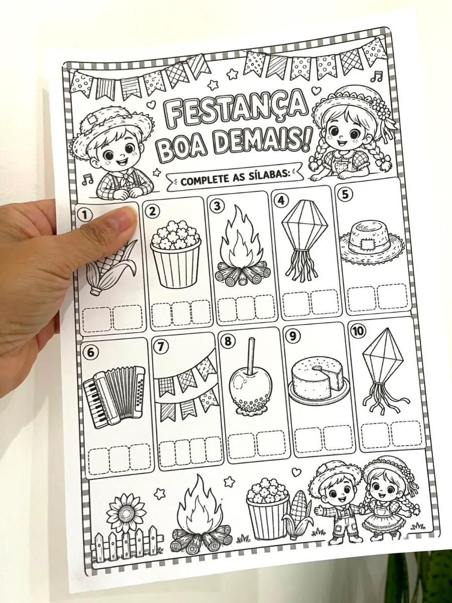 Atividades Português e Matemática Tema: Festa Junina — amostra 2: ATIVIDADES DE FESTA JUNINA PARA APRENDER BRINCANDO
