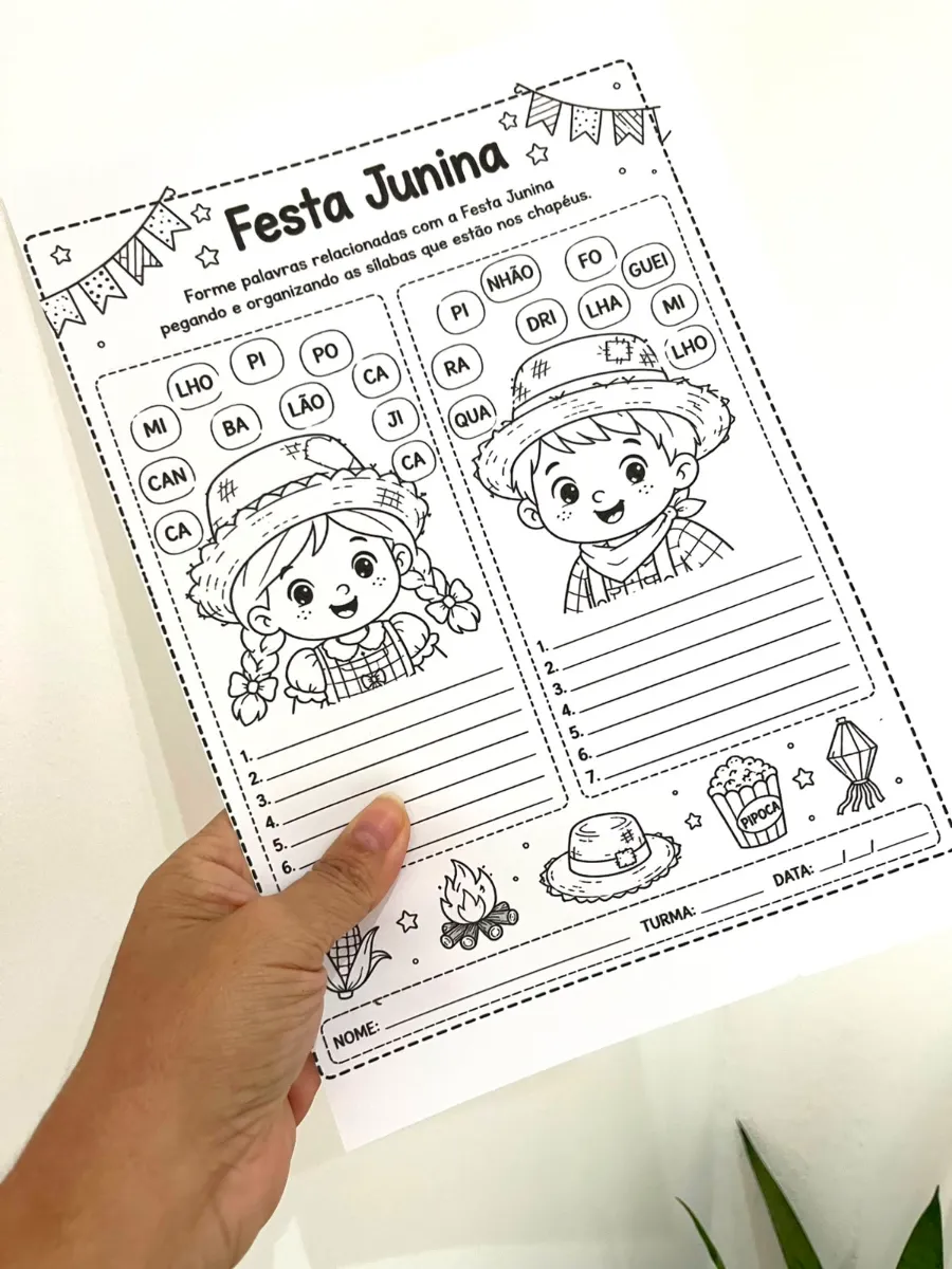 Atividades Português e Matemática Tema: Festa Junina — amostra 6: ATIVIDADES DE FESTA JUNINA PARA APRENDER BRINCANDO