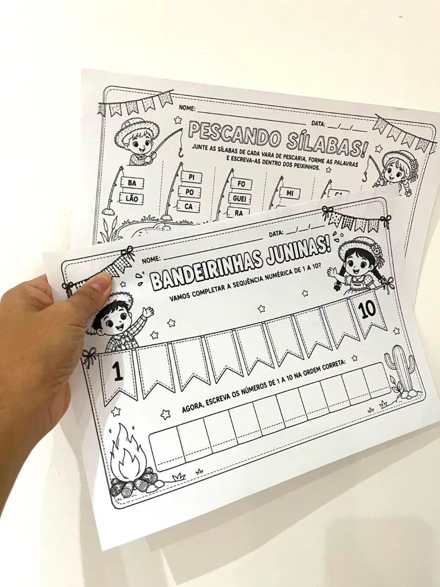 Atividades Português e Matemática Tema: Festa Junina — amostra 7: ATIVIDADES DE FESTA JUNINA PARA APRENDER BRINCANDO