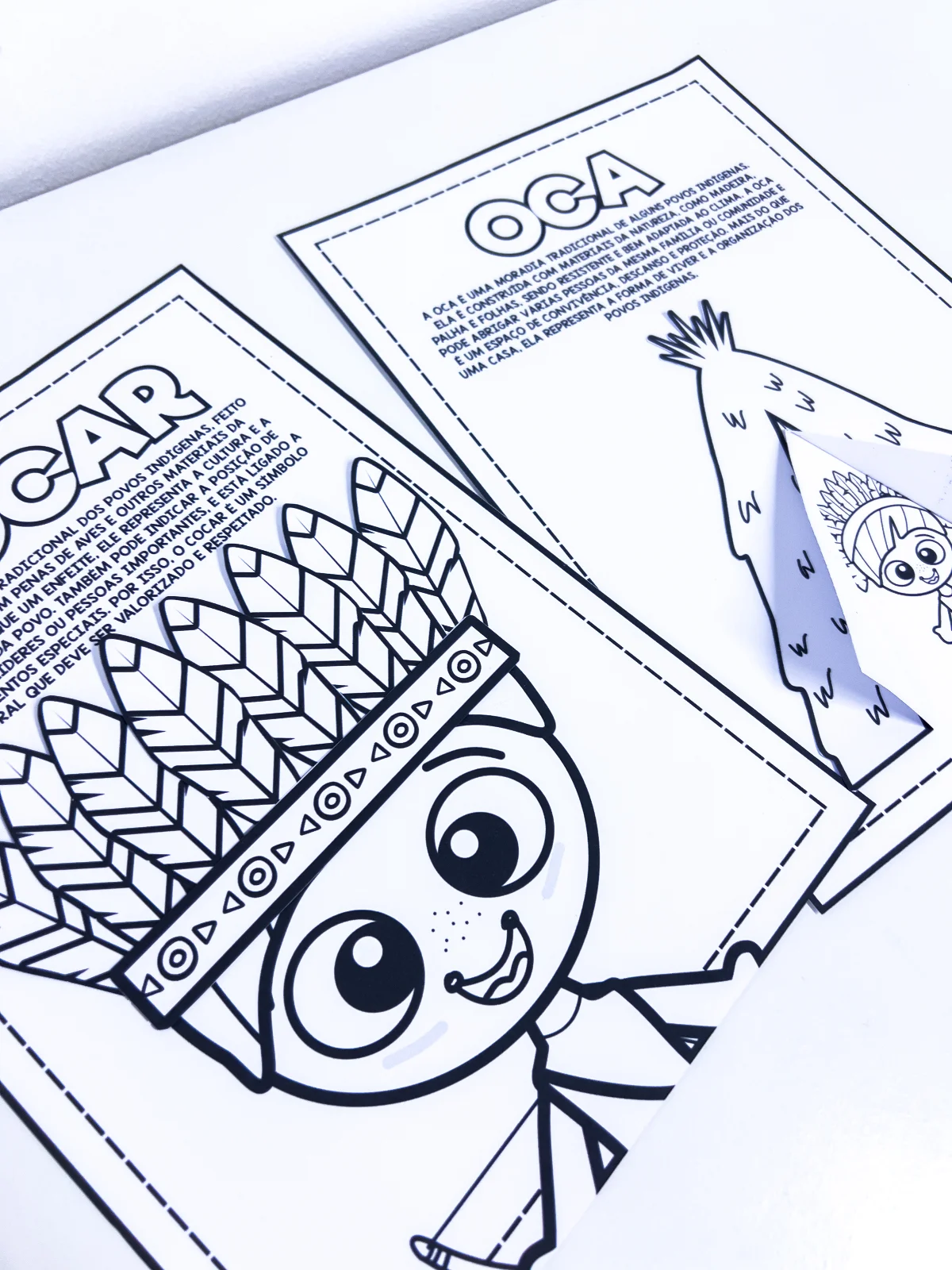 Atividades Povos Indígenas para Imprimir – Oca e Cocar | Educação Infantil Interativa — amostra 1: Apresente a cultura dos…
