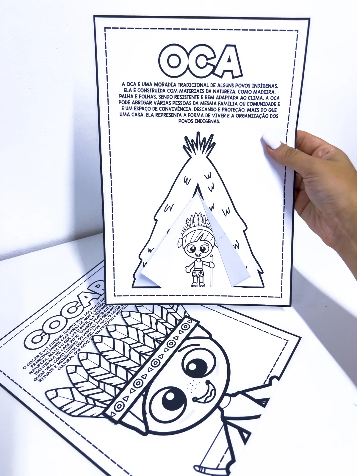 Atividades Povos Indígenas para Imprimir – Oca e Cocar | Educação Infantil Interativa — amostra 2: Apresente a cultura dos…