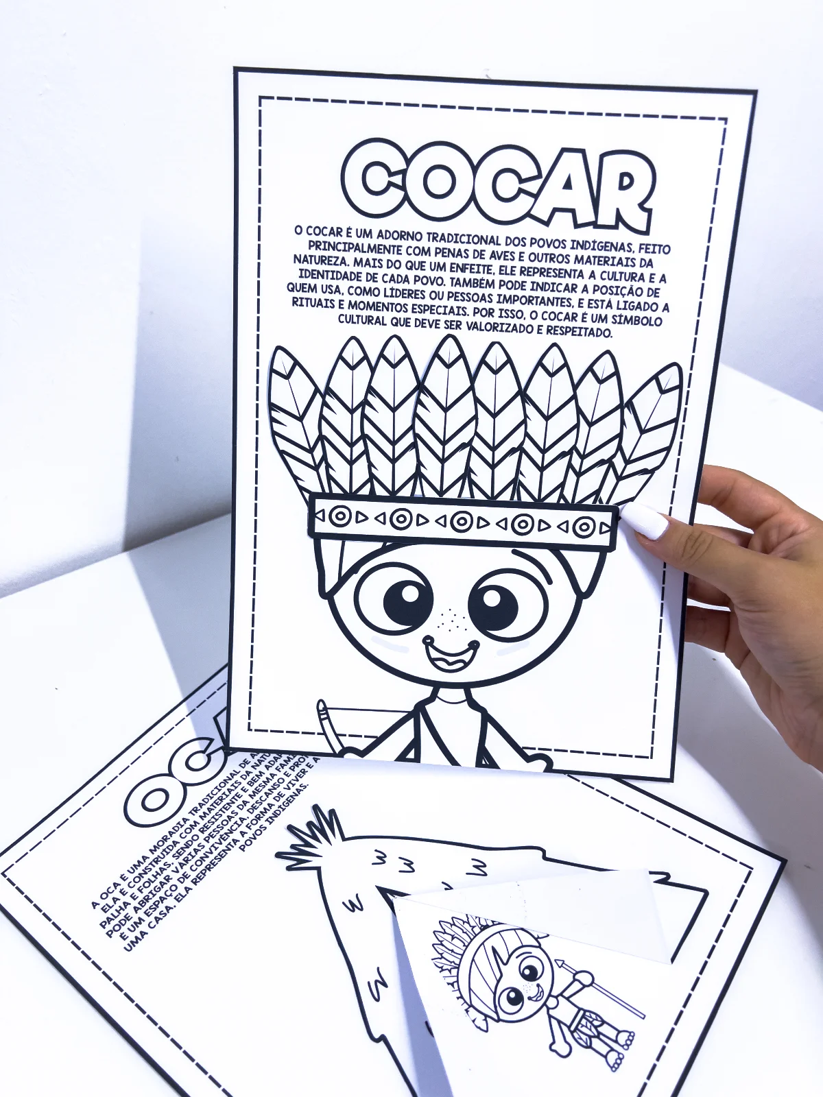 Atividades Povos Indígenas para Imprimir – Oca e Cocar | Educação Infantil Interativa — capa do material