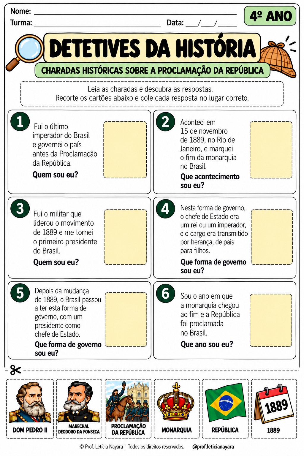 Atividades Proclamação da República - 4º ano — amostra 3: O que está incluso