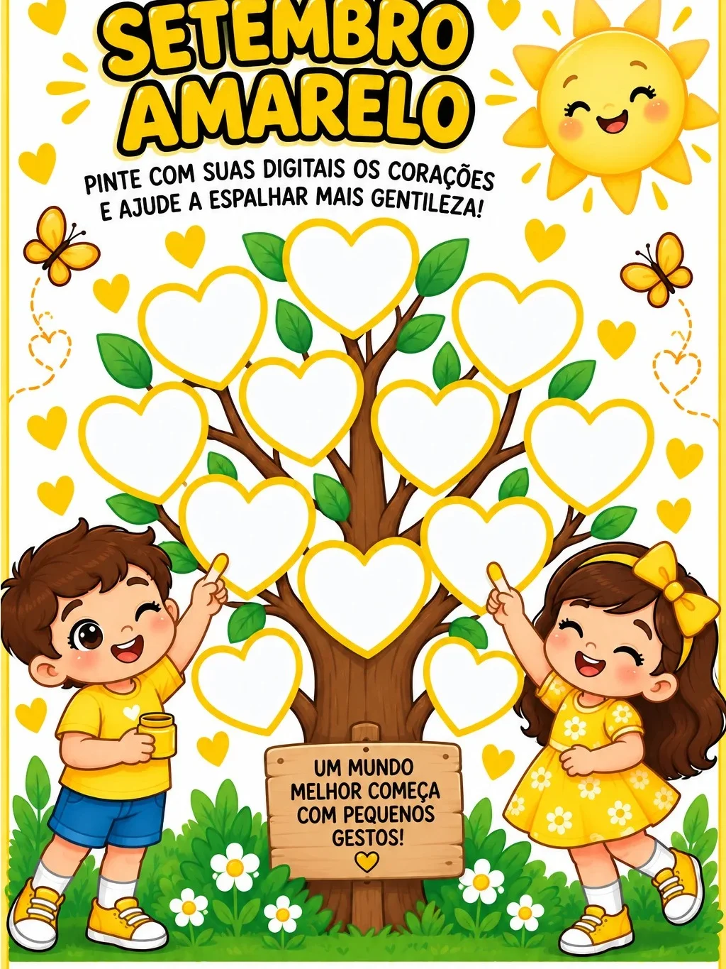 Atividades setembro amarelo - Educação infantil — amostra 1: Deixe o Setembro Amarelo na Educação Infantil mais…