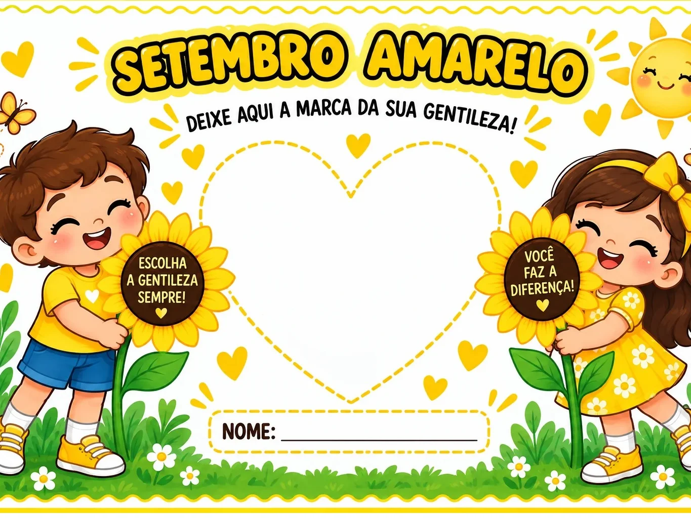 Atividades setembro amarelo - Educação infantil — amostra 2: O material traz propostas práticas de arte para o Setembro…