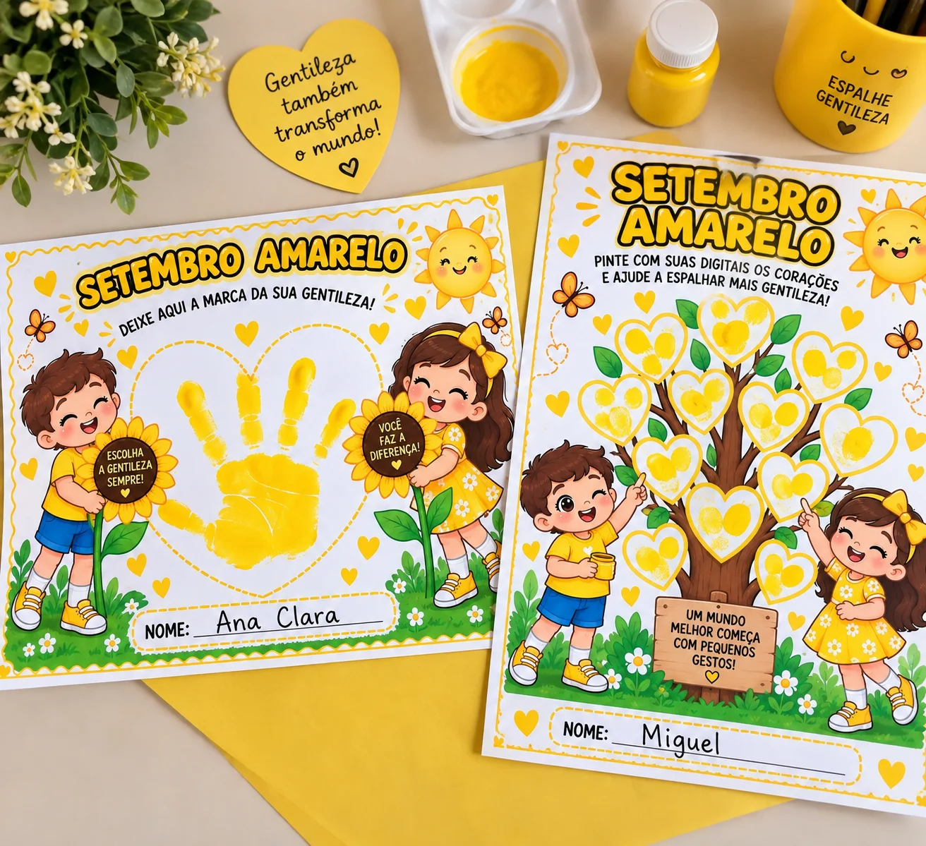 Atividades setembro amarelo - Educação infantil — capa do material