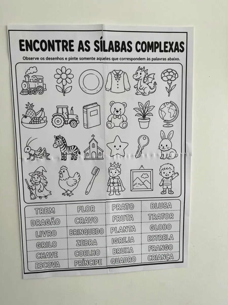 Atividades Sílabas Simples e Complexas - Alfabetização — amostra 1: Transforme conteúdo das Sílabas Simples e Complexas em…