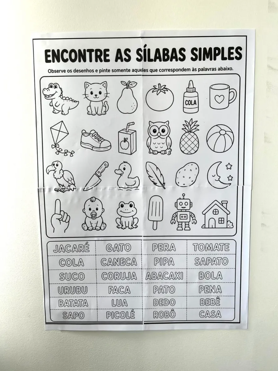 Atividades Sílabas Simples e Complexas - Alfabetização — amostra 3: Transforme conteúdo das Sílabas Simples e Complexas em…
