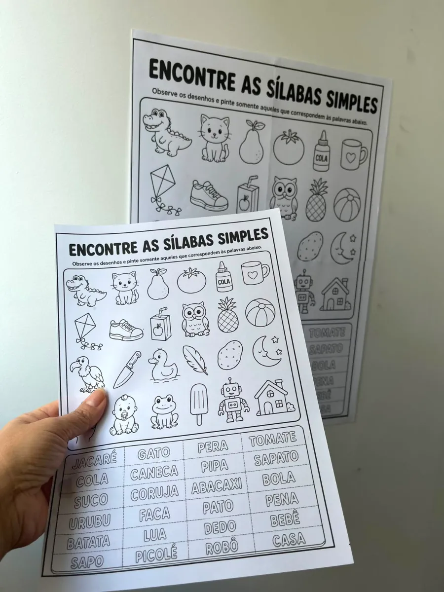 Atividades Sílabas Simples e Complexas - Alfabetização — amostra 5: Transforme conteúdo das Sílabas Simples e Complexas em…