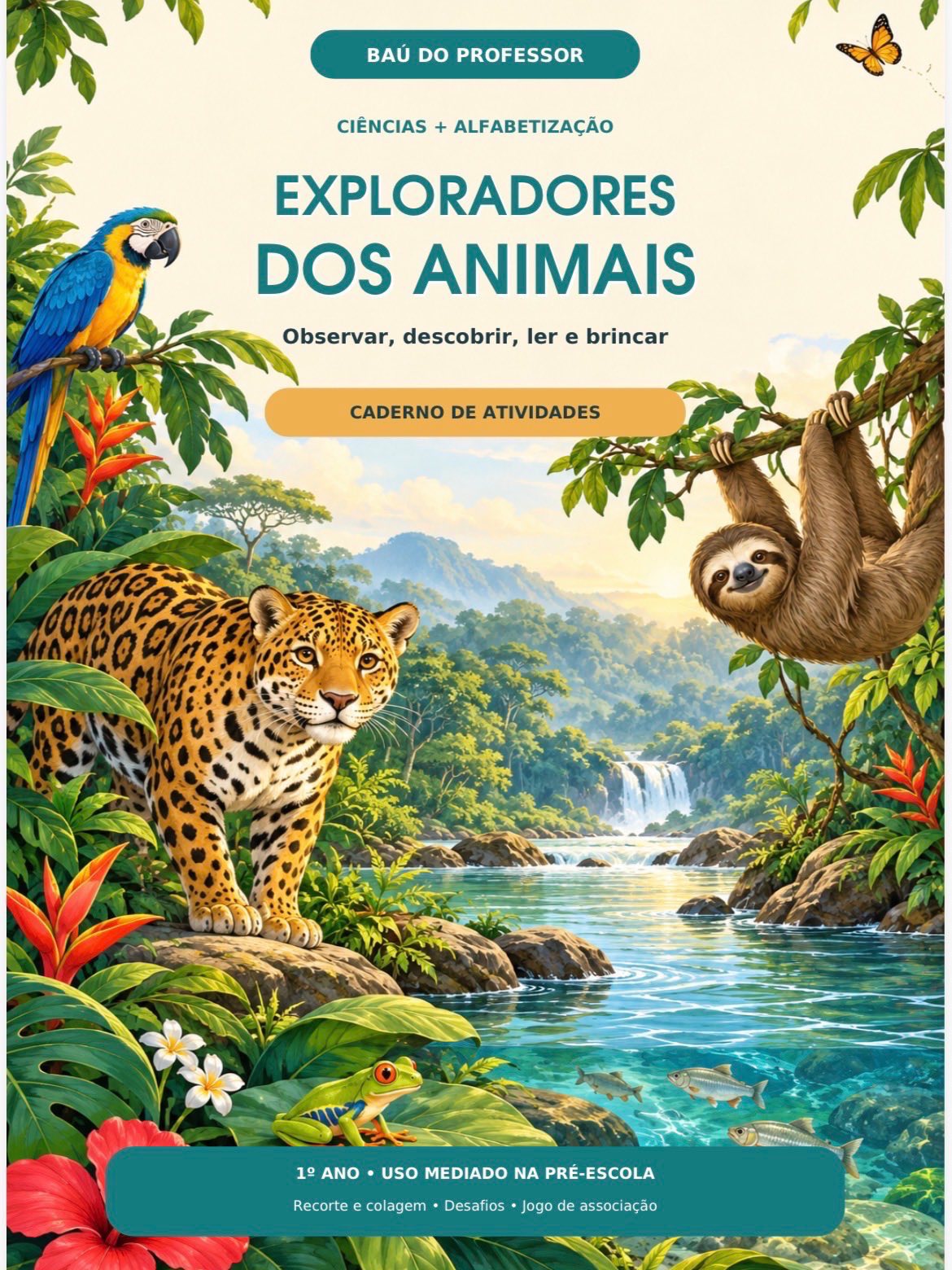 Atividades sobre Animais: Ciências e Alfabetização – 23 Páginas + Jogo — Alfabetização para Educação Infantil: Explore o…
