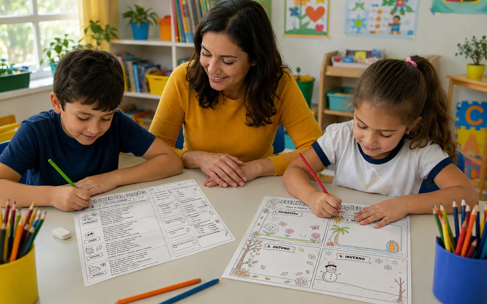 Atividades sobre as Estações do Ano o Ensino Fundamental — amostra 4: Atividades sobre as quatro estações do ano para o…