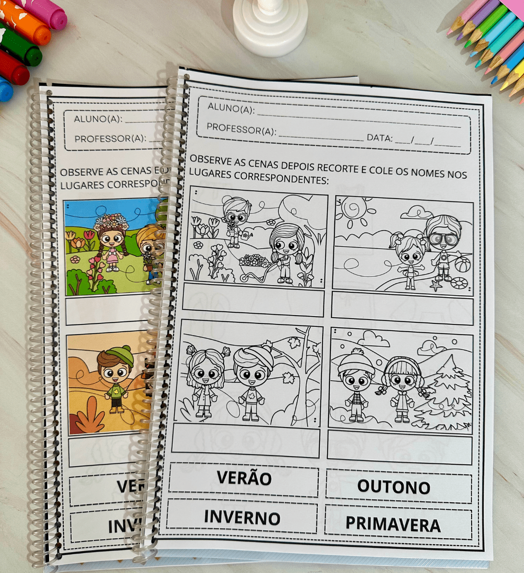 Atividades sobre estações do ano: apostila em PDF para imprimir — amostra 5: Trabalhe as estações do ano com leitura,…