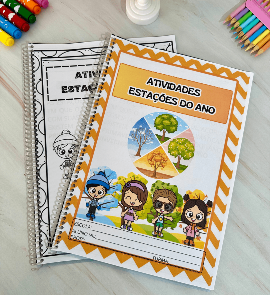 Atividades sobre estações do ano: apostila em PDF para imprimir — Alfabetização para Educação Infantil: Trabalhe as…
