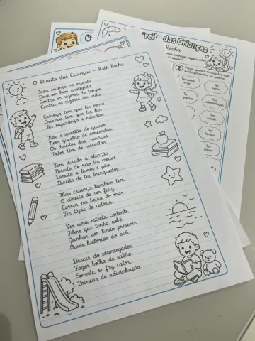 Atividades sobre os Direitos das Crianças – 2º e 3º Ano — capa do material