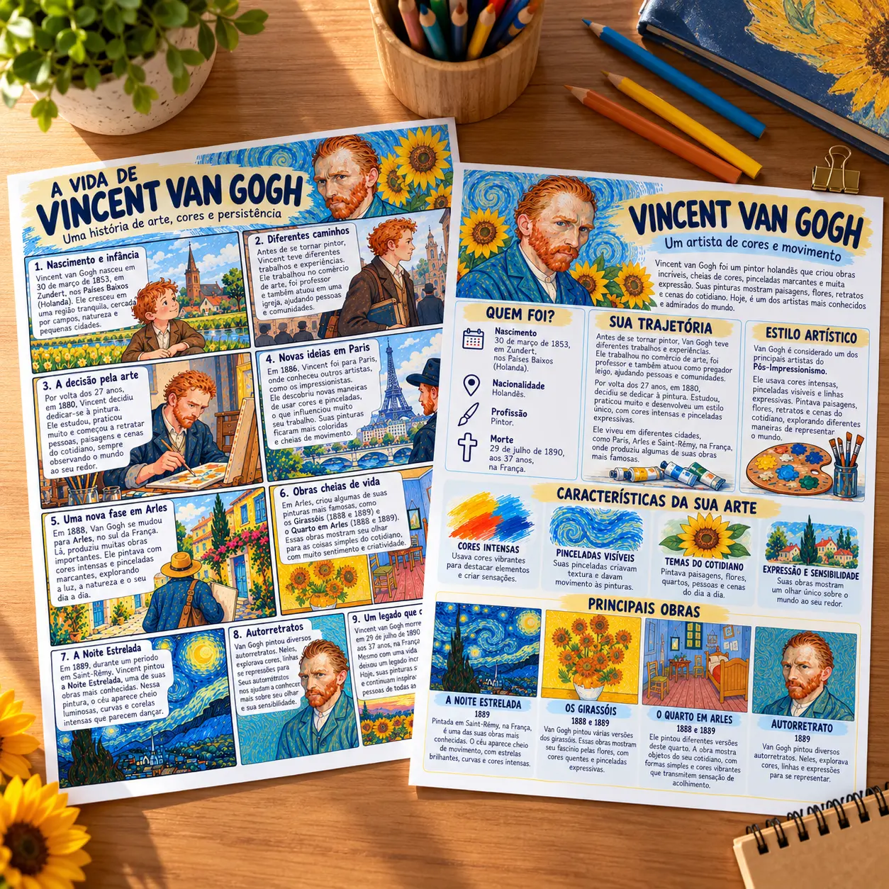 Atividades Criativas sobre Vincent Van Gogh — amostra 1: ATIVIDADES SOBRE VAN GOGH PARA CRIANÇAS – ARTE, CRIATIVIDADE E…