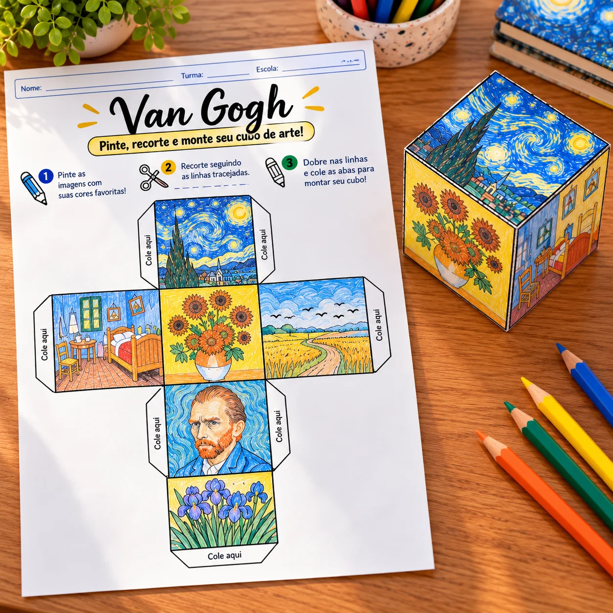 Atividades Criativas sobre Vincent Van Gogh — amostra 3: Objetivos pedagógicos