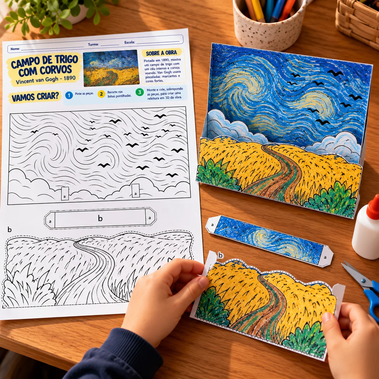Atividades Criativas sobre Vincent Van Gogh — amostra 6: Atividades sobre Van Gogh para crianças: conheça suas obras com…