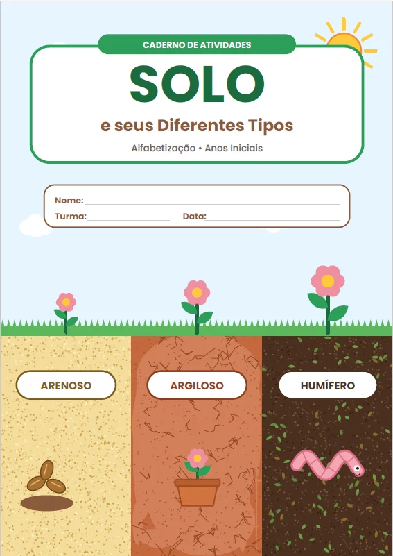 ATIVIDADES: SOLO E SEUS DIFERENTES TIPOS - GEOGRAFIA ANOS INICIAIS — amostra 1: O Caderno de Atividades – Solo e seus…