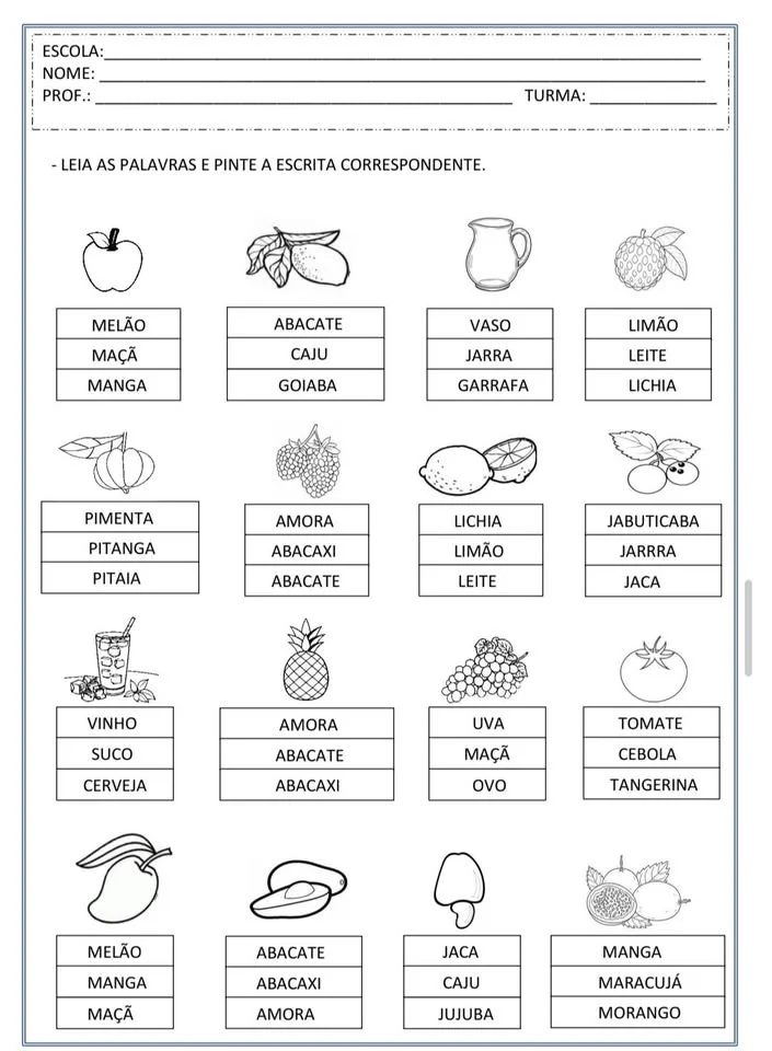 🍓🍍Atividades SUCOLÂNDIA – ALFABETIZAÇÃO DIVERTIDA!🍊🍇 PDF — amostra 3: 💕✨ O Arquivo Sucolândia foi preparado…