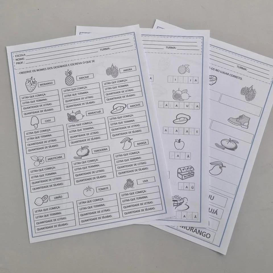 🍓🍍Atividades SUCOLÂNDIA – ALFABETIZAÇÃO DIVERTIDA!🍊🍇 PDF — amostra 5: 💕✨ O Arquivo Sucolândia foi preparado…