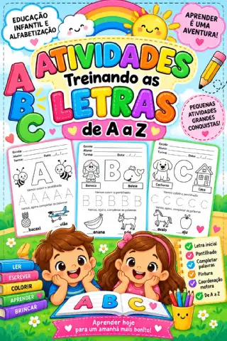 Atividades – Treinando as Letras de A a Z! Um material lúdico em PDF.🌈 ATIVIDADES – TREINANDO AS LETRAS DE A A Z 🔤…