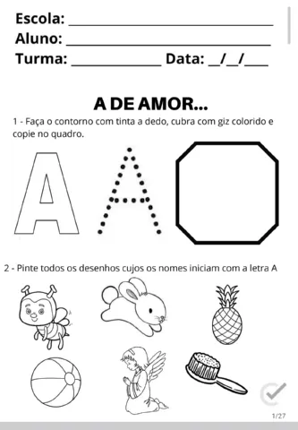Atividades – Treinando as Letras de A a Z! Um material lúdico em PDF.🌈 ATIVIDADES – TREINANDO AS LETRAS DE A A Z 🔤…