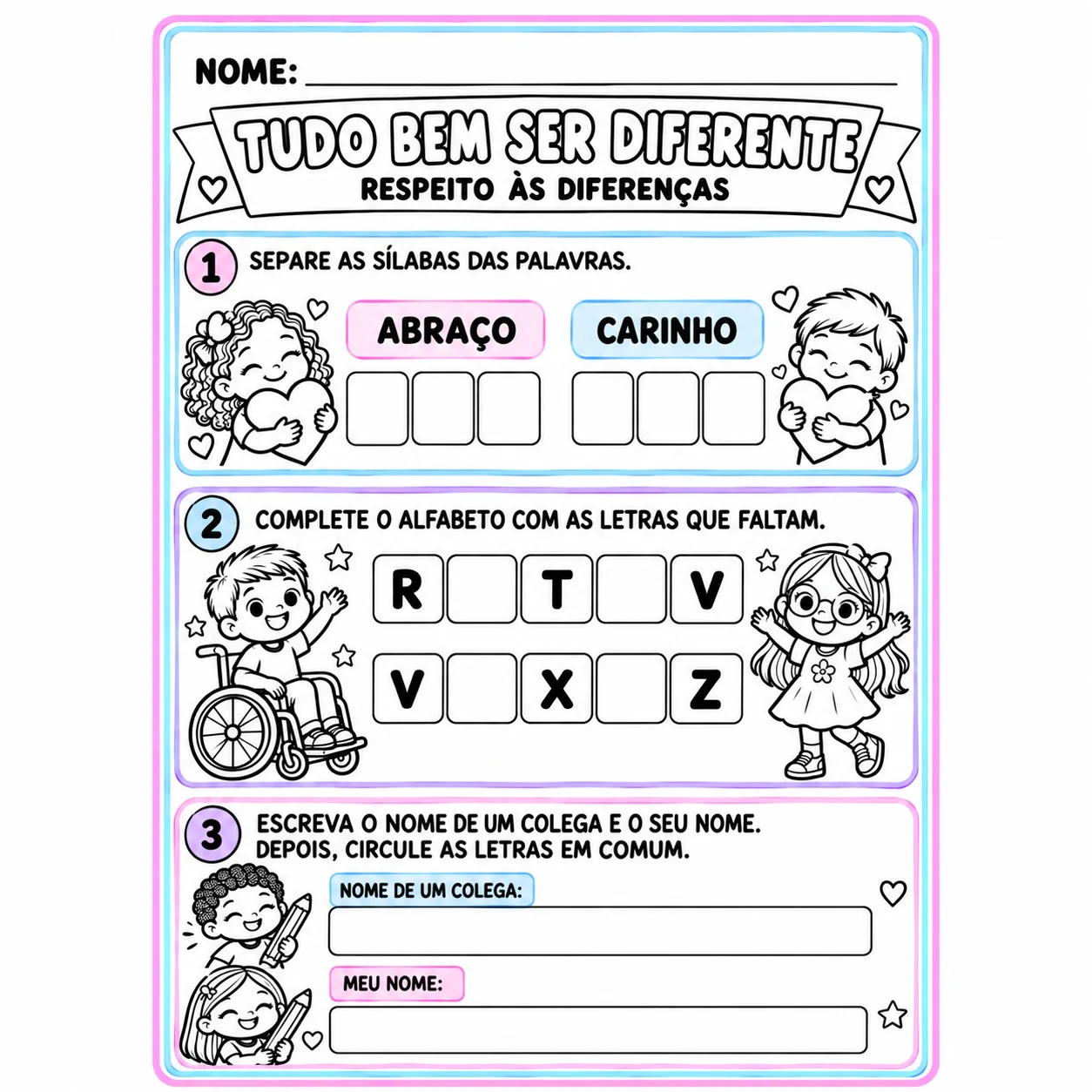 Atividades Tudo Bem Ser Diferente – Educação infantil — amostra 1: Para quem é indicado