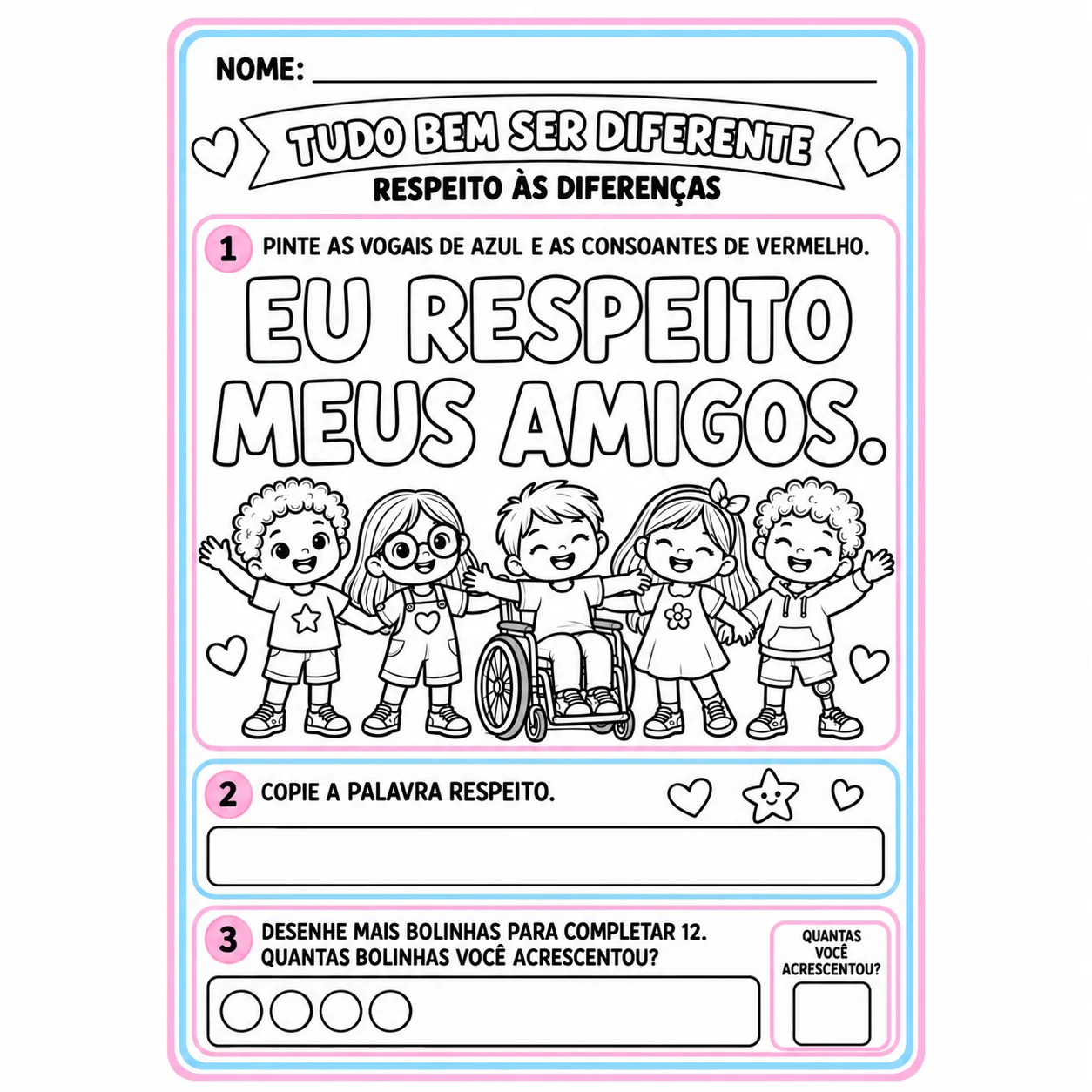 Atividades Tudo Bem Ser Diferente – Educação infantil — amostra 3: 41 páginas de atividades para crianças de 5 anos, com…