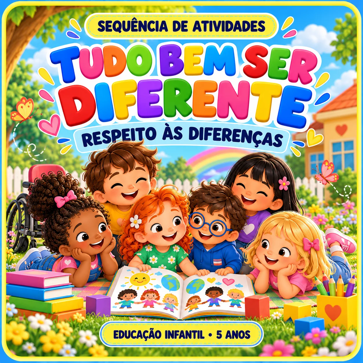 Atividades Tudo Bem Ser Diferente – Educação infantil — Alfabetização para Educação Infantil: 41 páginas de atividades para…