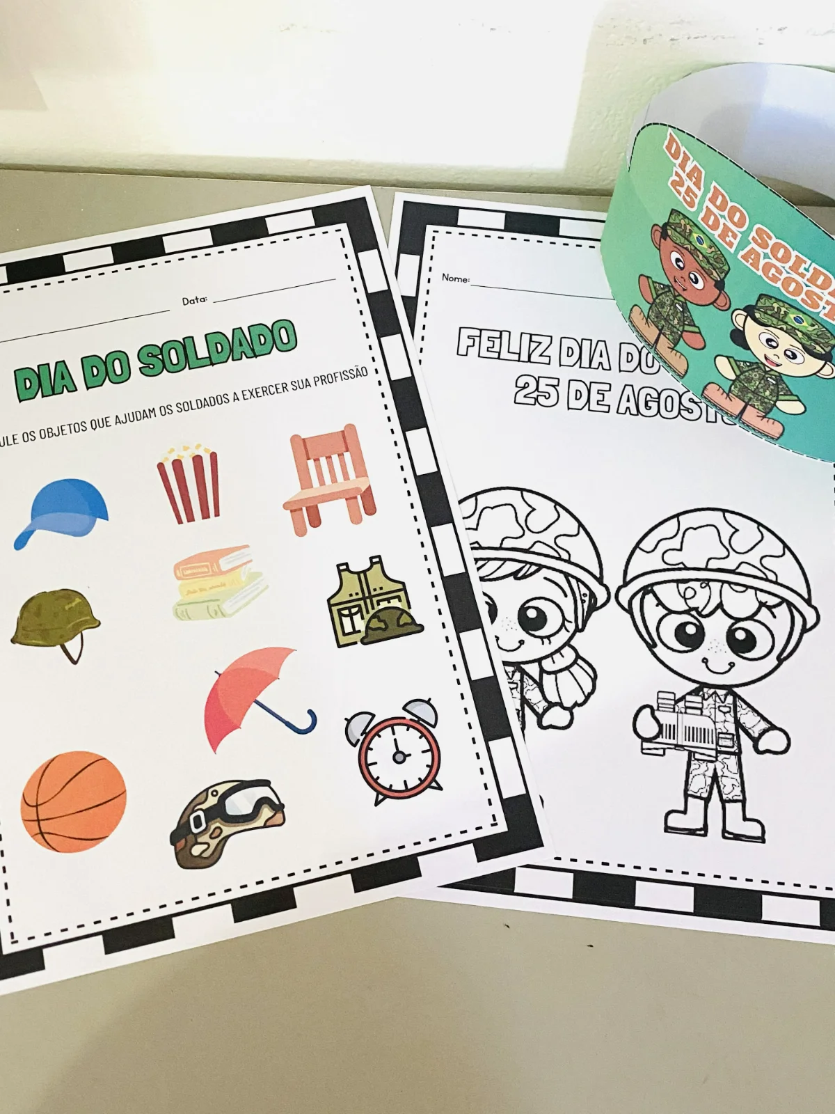 Atividades + Viseira Dia do Soldado – PDF para Imprimir — amostra 2: Sobre o Atividades + Viseira Dia do Soldado
