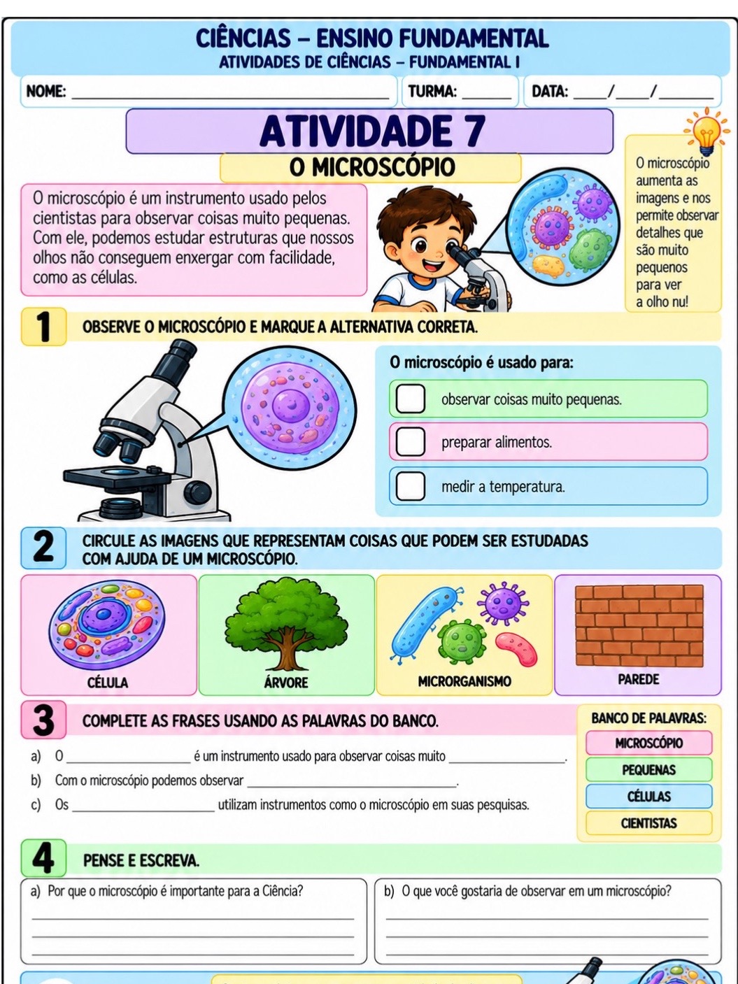 Aula Pronta de Ciências – Fundamental I | Bloco 1 — amostra 1: Apostila de Ciências para o Fundamental I com 10 atividades… Aula Pronta de Ciências – Fundamental I | Bloco 1 — amostra 1: Apostila de Ciências para o Fundamental I com 10 atividades…