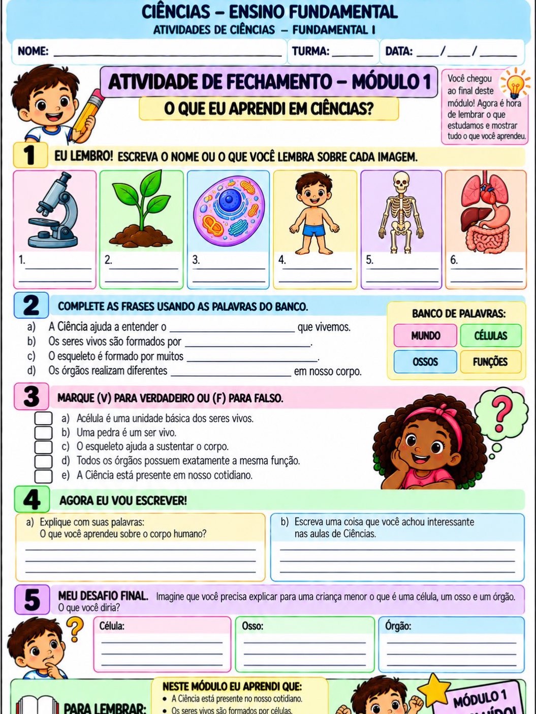 Aula Pronta de Ciências – Fundamental I | Bloco 1 — amostra 4: Apostila de Ciências para o Fundamental I com 10 atividades… Aula Pronta de Ciências – Fundamental I | Bloco 1 — amostra 4: Apostila de Ciências para o Fundamental I com 10 atividades…