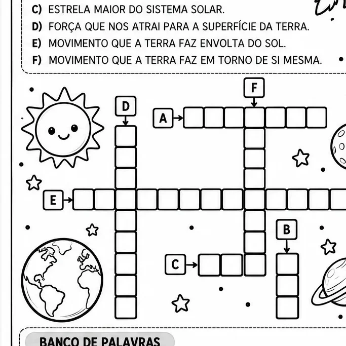 AVALIAÇÃO DE CIÊNCIAS NATURAIS - SISTEMA SOLAR — amostra 2: MESA DA PROFESSORA