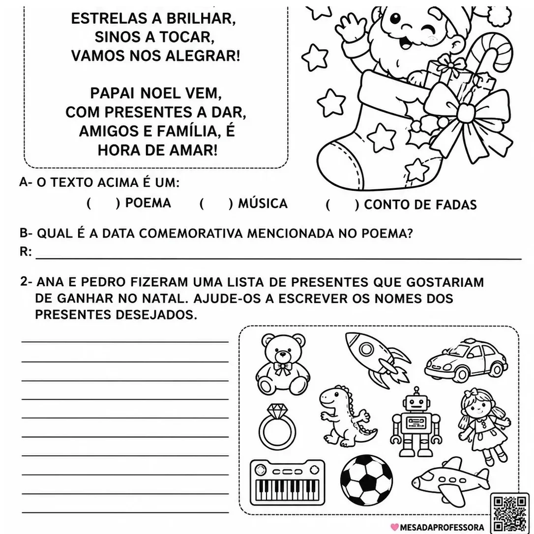 Avaliação de Língua Portuguesa – Natal - 4º BIMESTRE — amostra 2: A proposta desenvolve leitura, interpretação de poemas e… Avaliação de Língua Portuguesa – Natal - 4º BIMESTRE — amostra 2: A proposta desenvolve leitura, interpretação de poemas e…