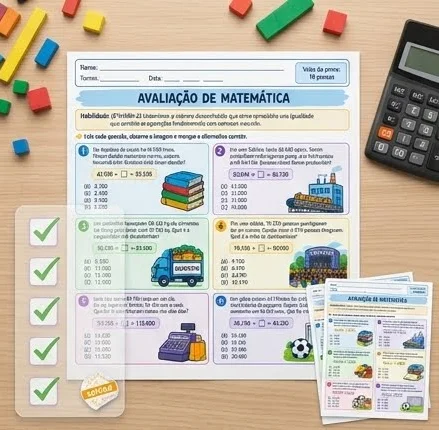 Avaliação de Matemática 4º Ano: (EF04MA15) — amostra 3: Atividade para o 4º ano do Ensino Fundamental, focada em determinar…