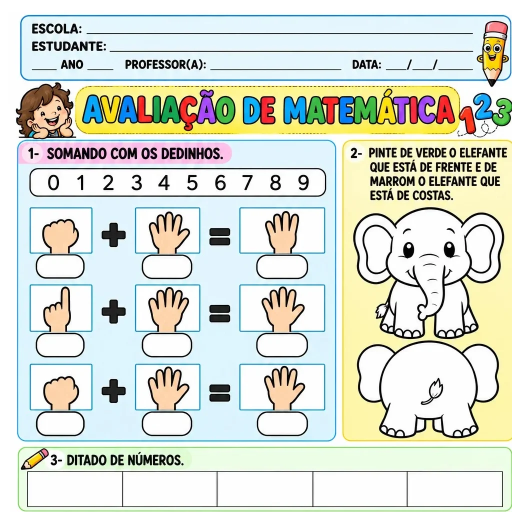 AVALIAÇÃO DE MATEMÁTICA | ALFABETIZAÇÃO MATEMÁTICA — capa do material