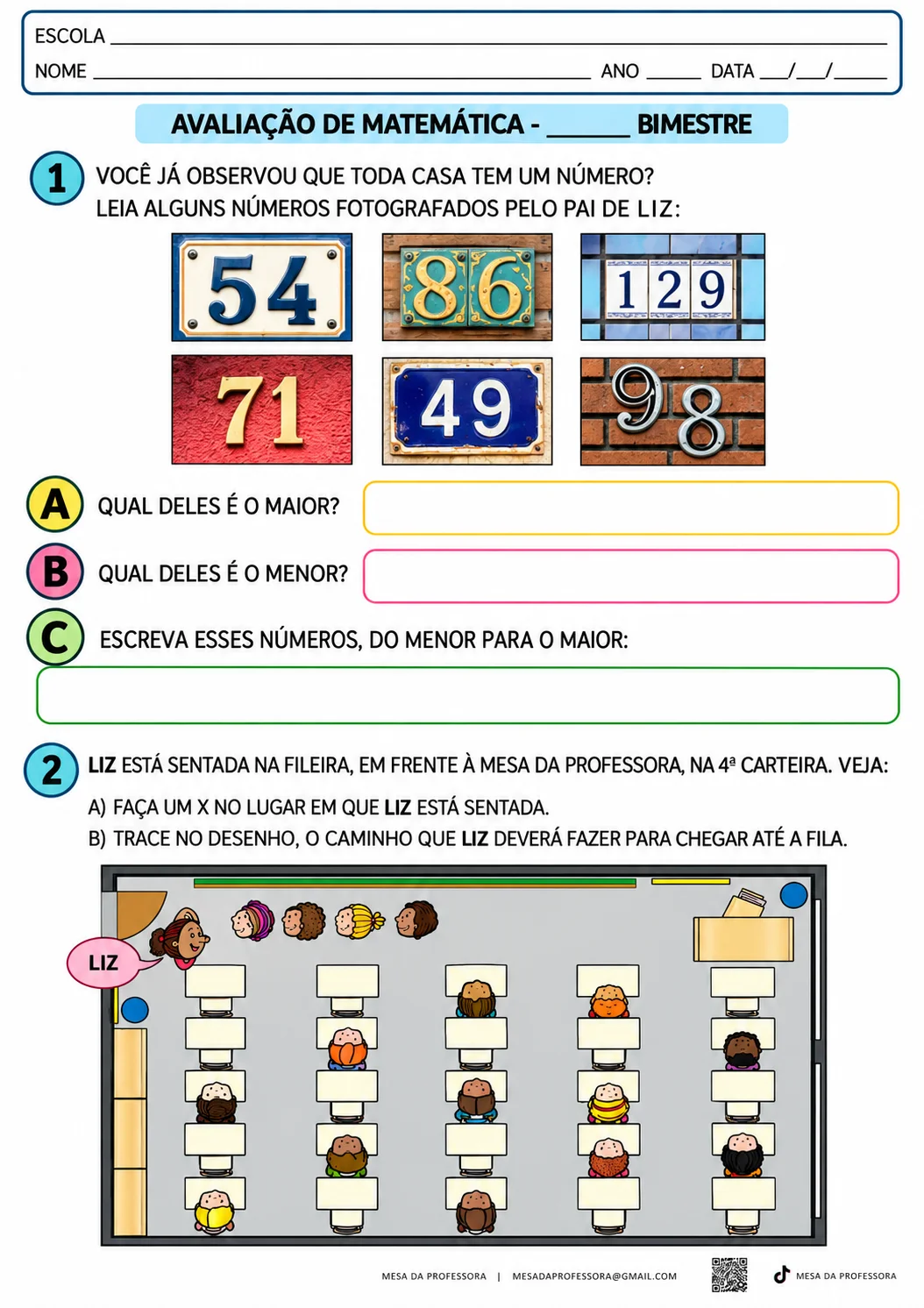 AVALIAÇÃO DE MATEMÁTICA - CICLO DE ALFABETIZAÇÃO — amostra 4: A proposta valoriza diferentes estratégias de resolução e…