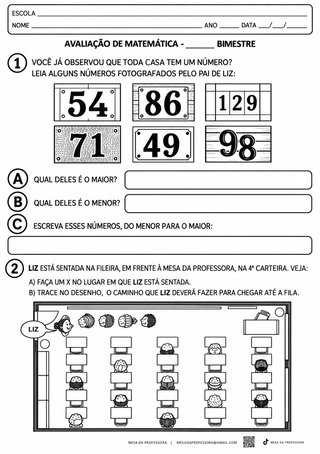 AVALIAÇÃO DE MATEMÁTICA - CICLO DE ALFABETIZAÇÃO — amostra 5: A proposta valoriza diferentes estratégias de resolução e…
