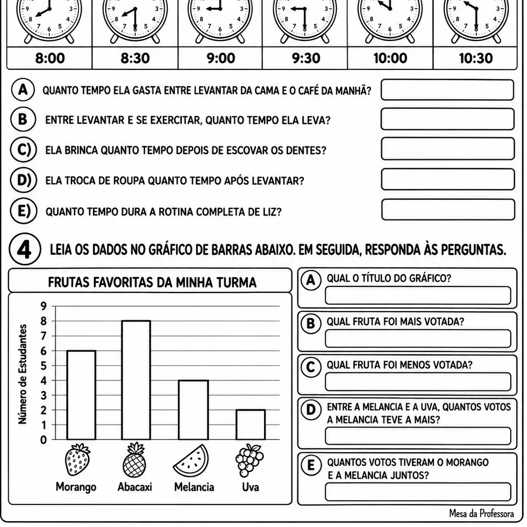 AVALIAÇÃO DE MATEMÁTICA - CICLO DE ALFABETIZAÇÃO - 2º|3º ANOS — amostra 3: A proposta contempla situações do cotidiano…